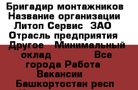 Бригадир монтажников › Название организации ­ Литоп-Сервис, ЗАО › Отрасль предприятия ­ Другое › Минимальный оклад ­ 23 000 - Все города Работа » Вакансии   . Башкортостан респ.,Караидельский р-н